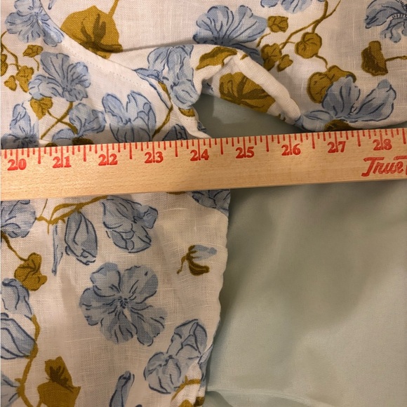 Joie Blue and Gold Floral Button Down Shirt - Picture 3 of 7